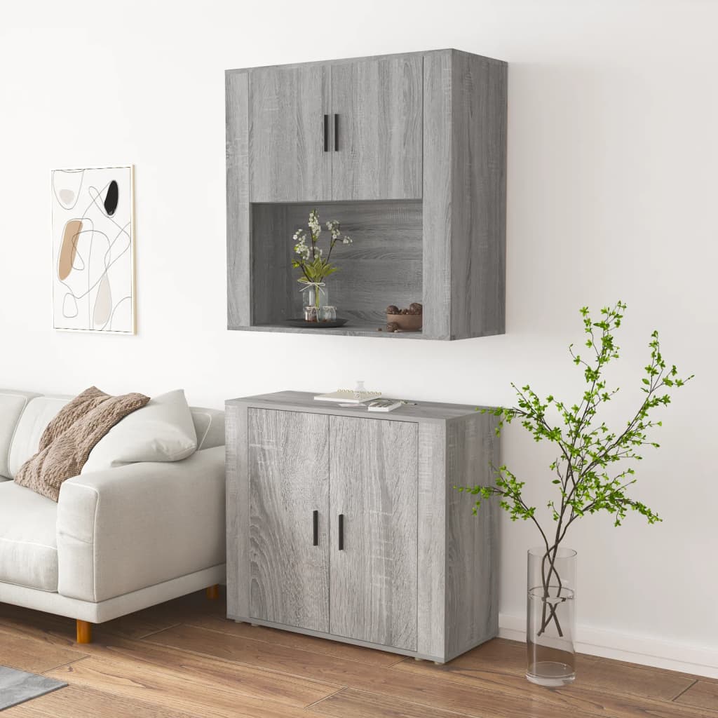 Highboard Grey Sonoma Engineered Wood
