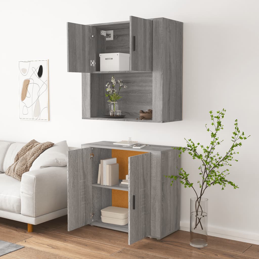 Highboard Grey Sonoma Engineered Wood