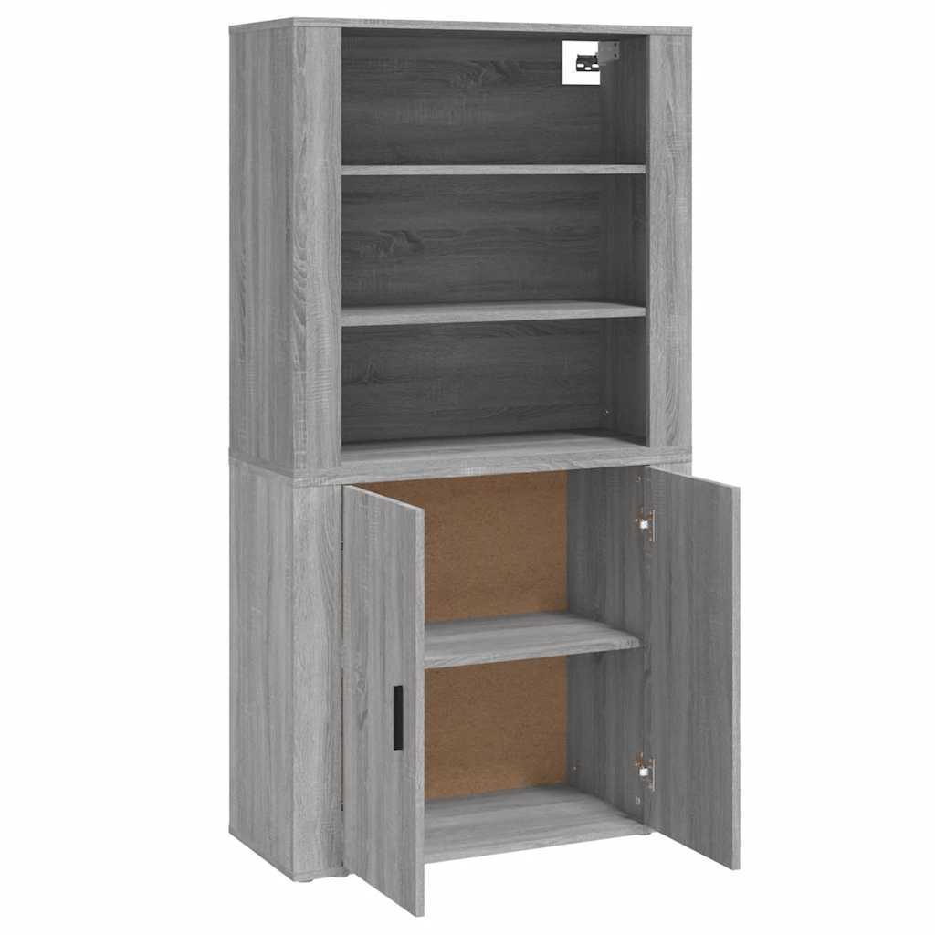 Highboard Grey Sonoma Engineered Wood