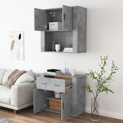 Highboard Concrete Grey Engineered Wood