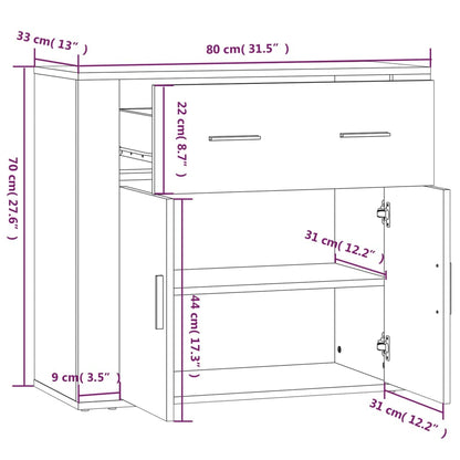 Highboard Sonoma Oak Engineered Wood