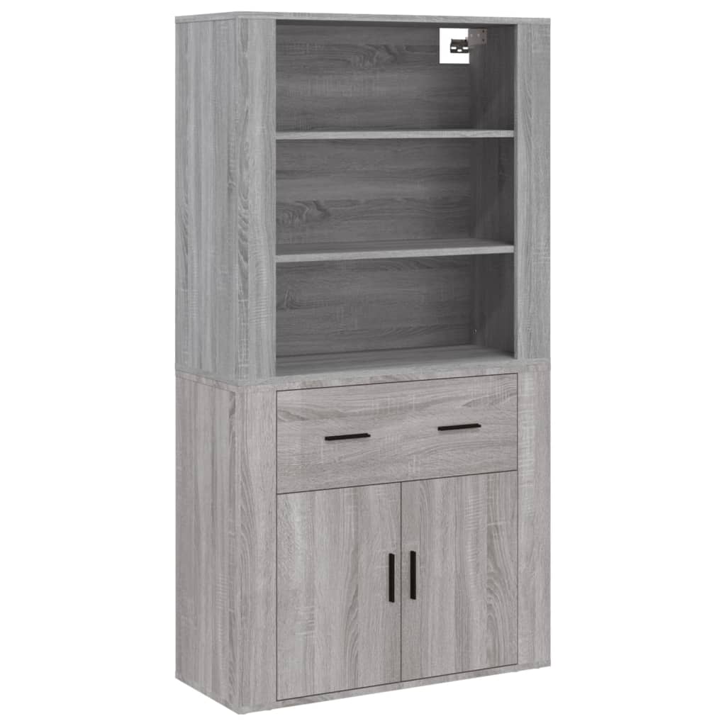 Highboard Grey Sonoma Engineered Wood