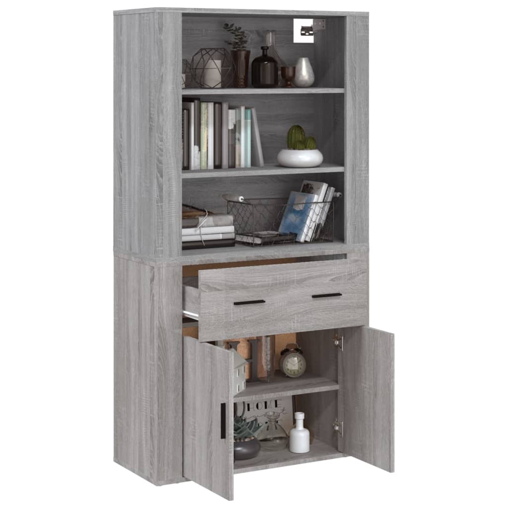 Highboard Grey Sonoma Engineered Wood