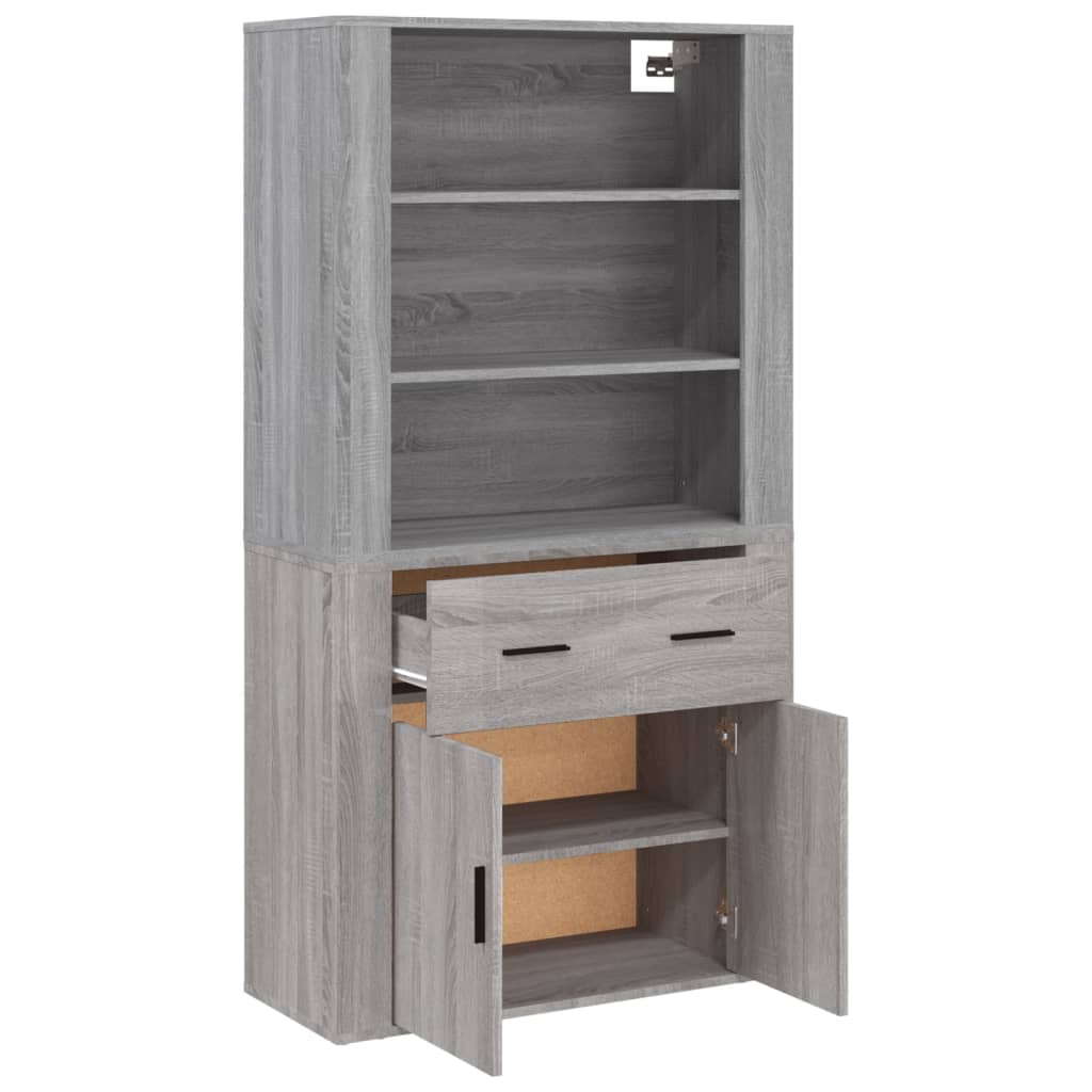 Highboard Grey Sonoma Engineered Wood