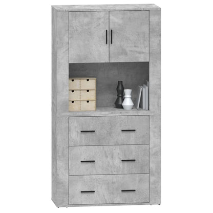 Highboard Concrete Grey Engineered Wood