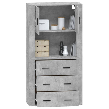 Highboard Concrete Grey Engineered Wood
