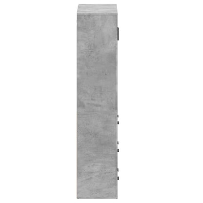 Highboard Concrete Grey Engineered Wood