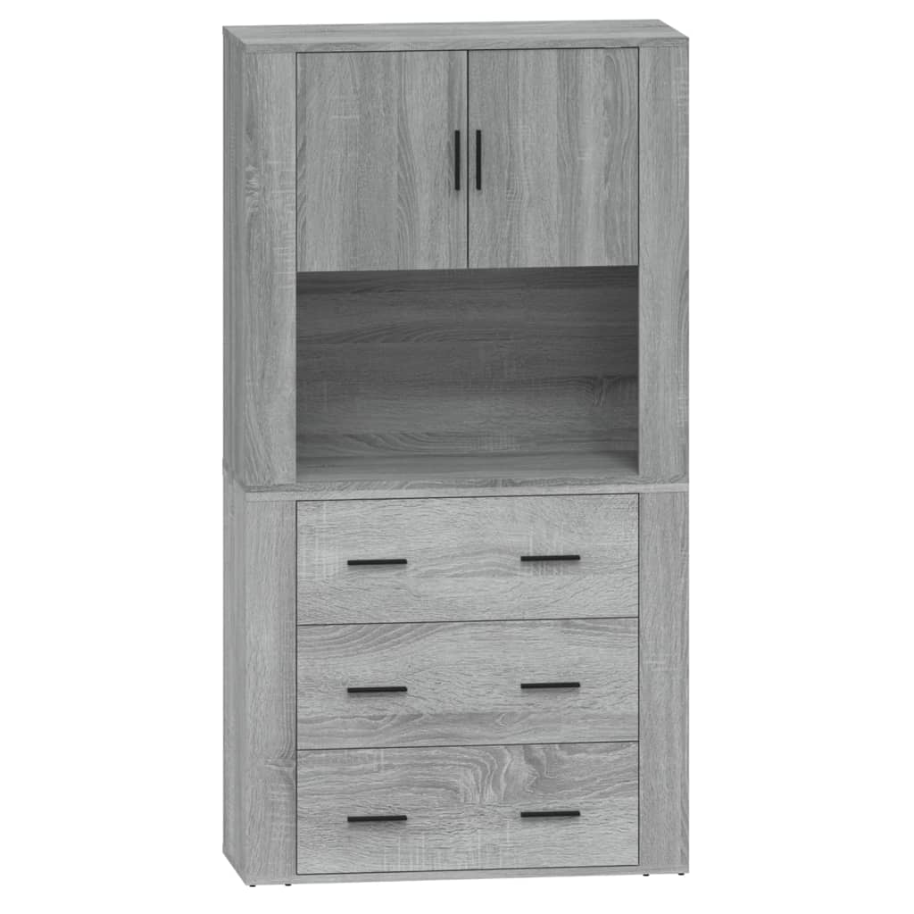 Highboard Grey Sonoma Engineered Wood