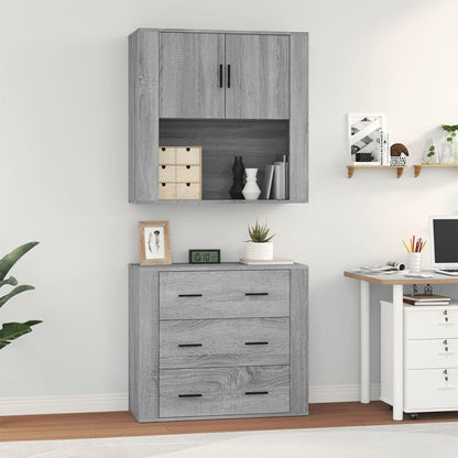 Highboard Grey Sonoma Engineered Wood