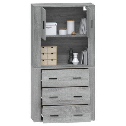 Highboard Grey Sonoma Engineered Wood