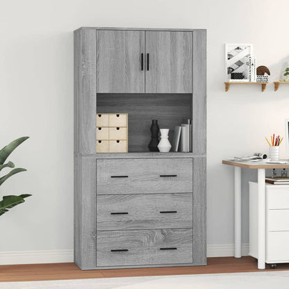 Highboard Grey Sonoma Engineered Wood