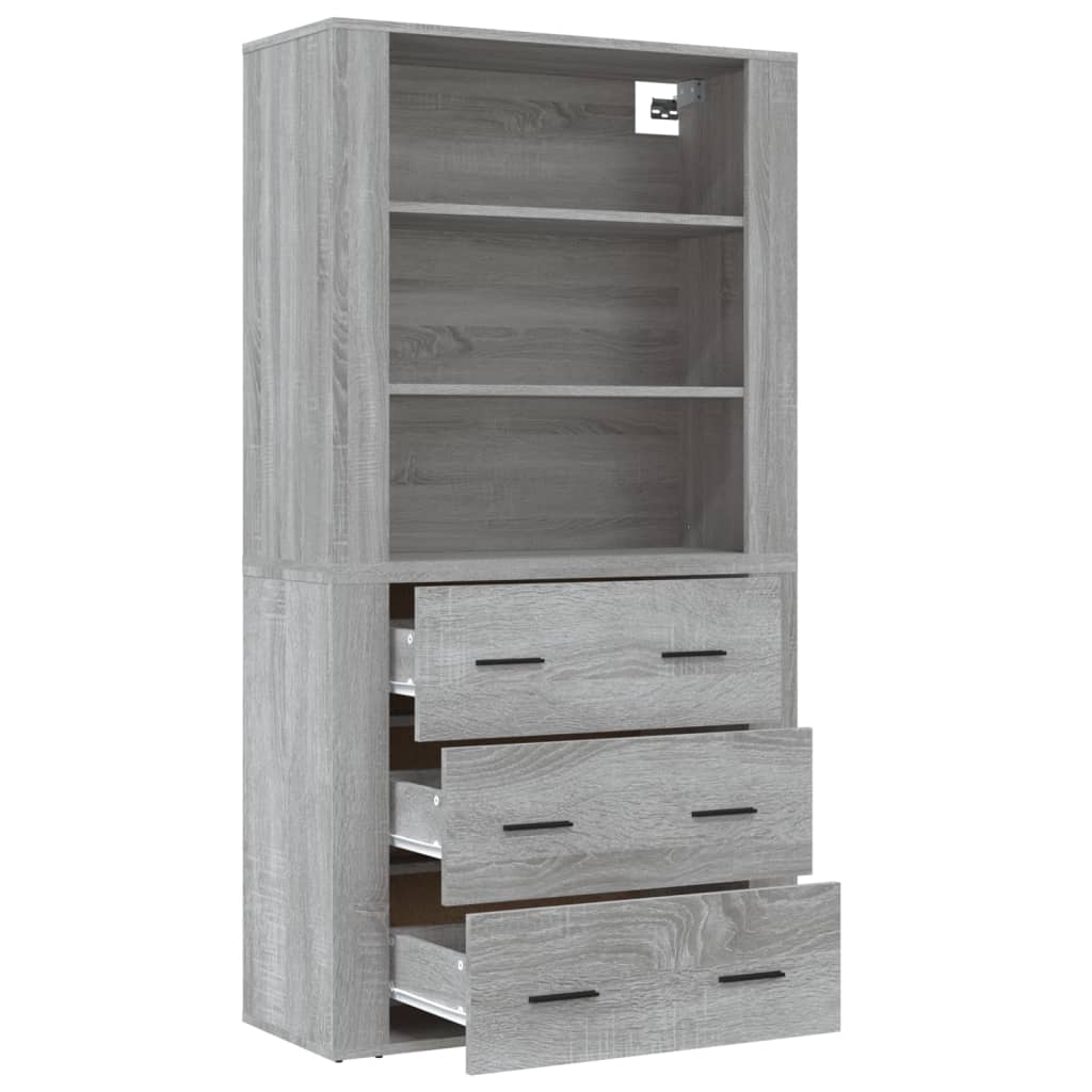 Highboard Grey Sonoma Engineered Wood