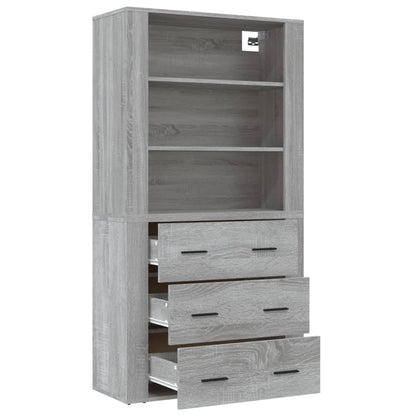 Highboard Grey Sonoma Engineered Wood
