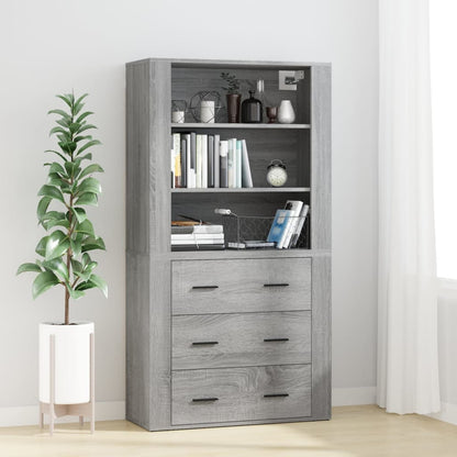 Highboard Grey Sonoma Engineered Wood