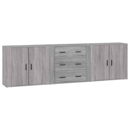 Sideboards 3 pcs Grey Sonoma Engineered Wood