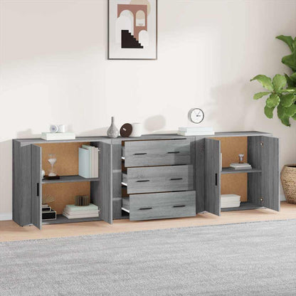 Sideboards 3 pcs Grey Sonoma Engineered Wood