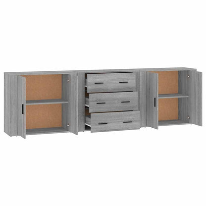 Sideboards 3 pcs Grey Sonoma Engineered Wood