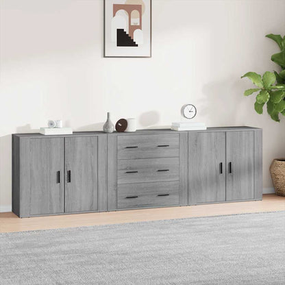 Sideboards 3 pcs Grey Sonoma Engineered Wood