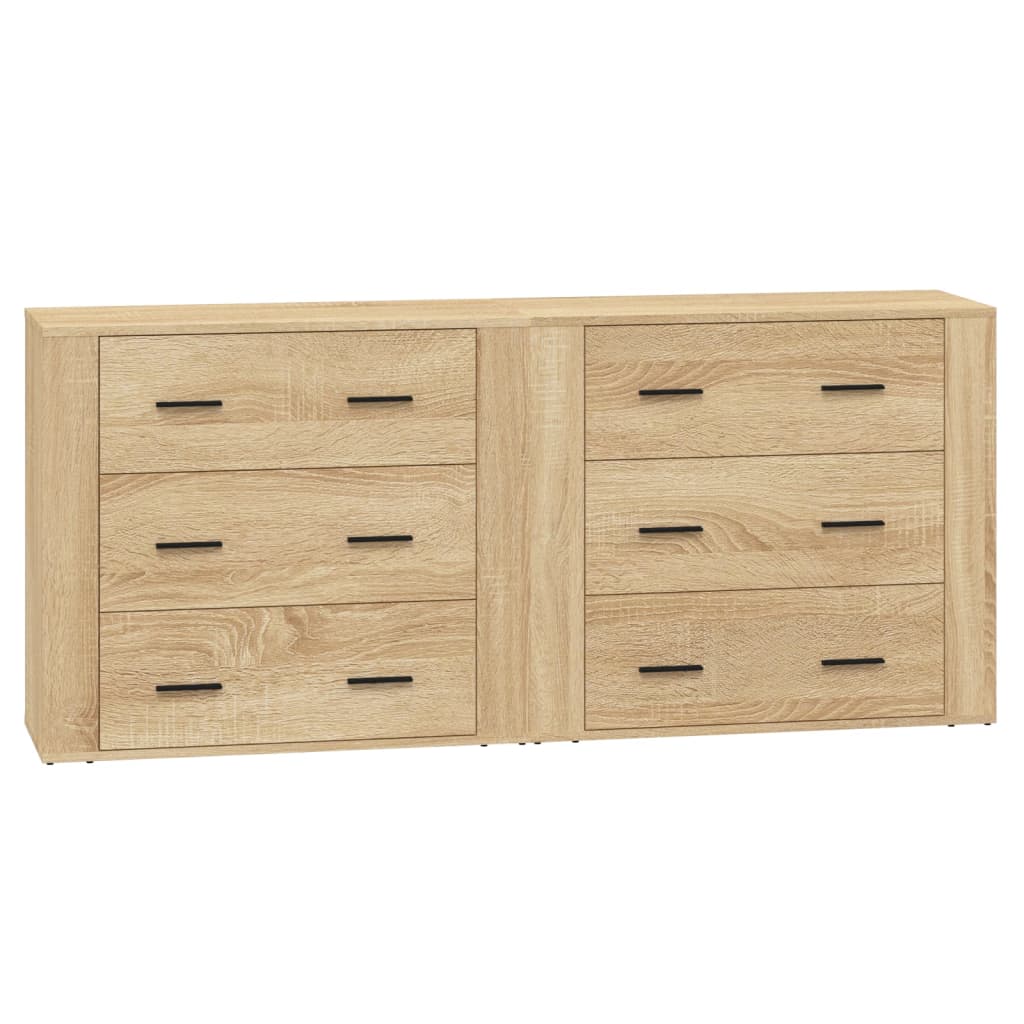 Sideboards 2 pcs Sonoma Oak Engineered Wood