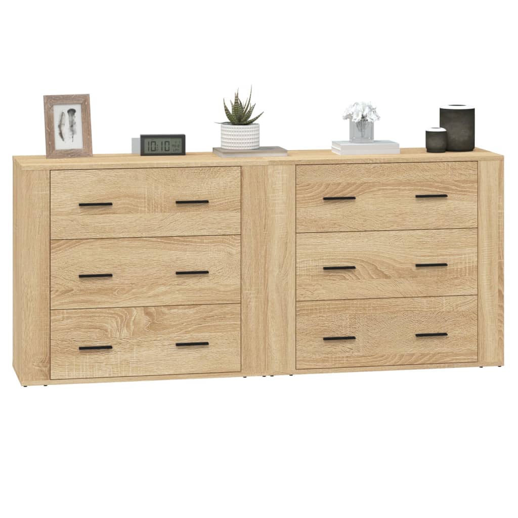 Sideboards 2 pcs Sonoma Oak Engineered Wood
