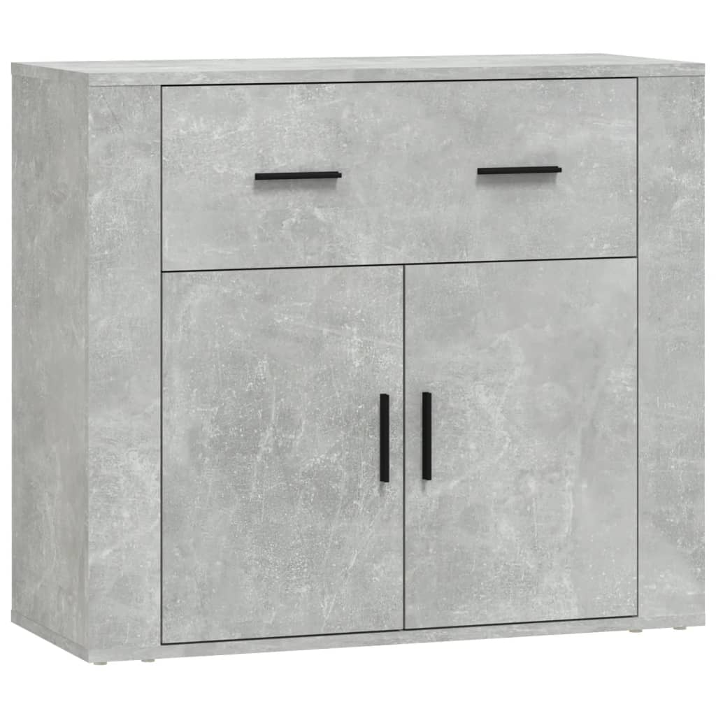 Sideboards 3 pcs Concrete Grey Engineered Wood