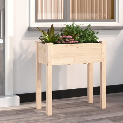 Planter with Liner 71x37x76 cm Solid Wood Fir