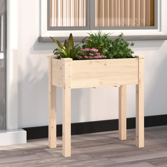 Planter with Liner 71x37x76 cm Solid Wood Fir
