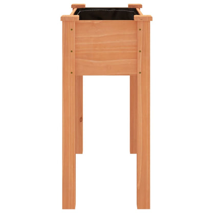 Planter with Liner Brown 71x37x76 cm Solid Wood Fir