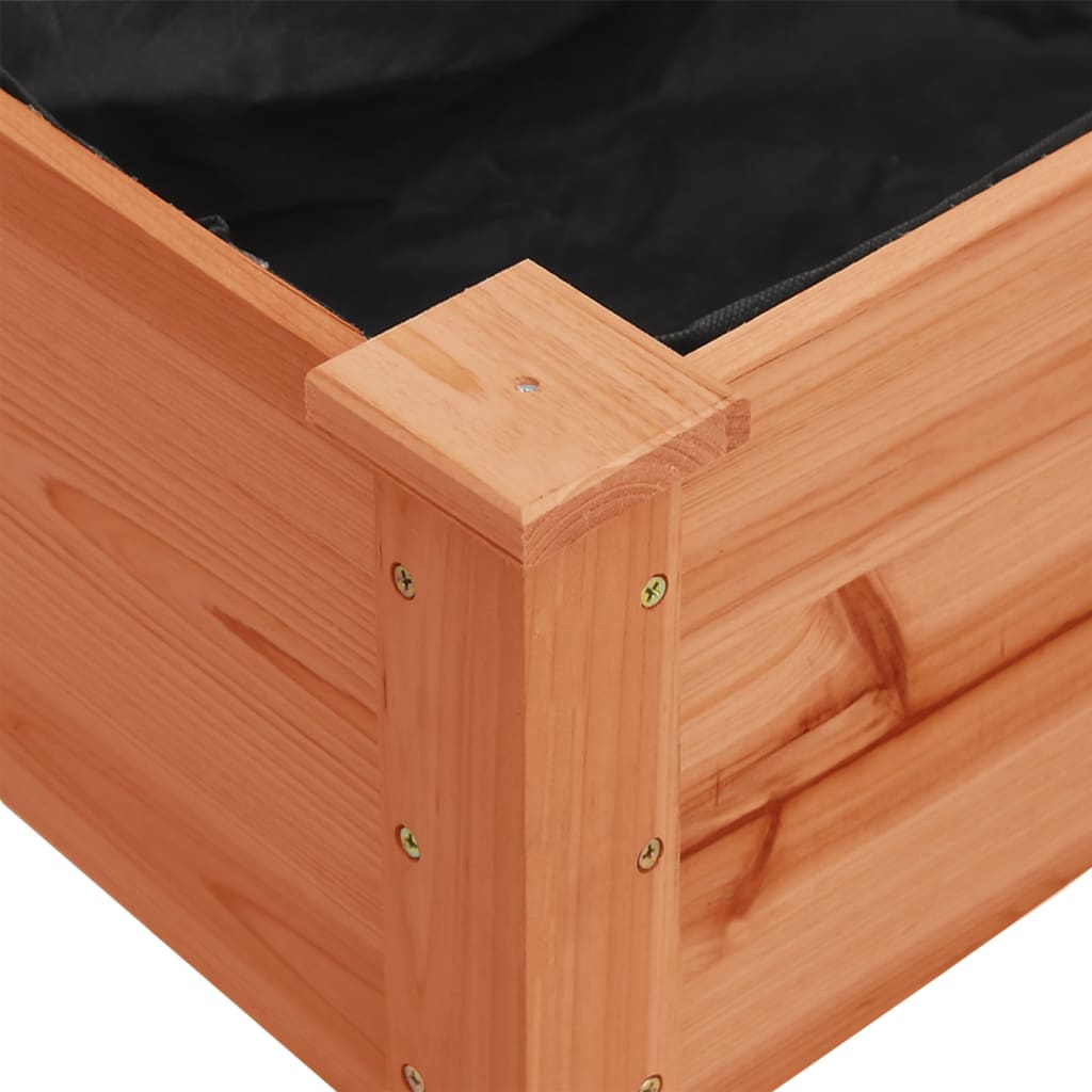 Planter with Liner Brown 71x37x76 cm Solid Wood Fir