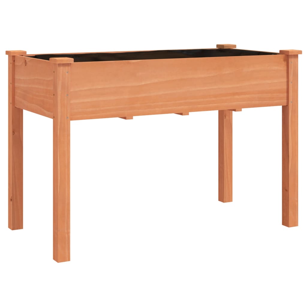 Planter with Liner Brown 118x59x76 cm Solid Wood Fir
