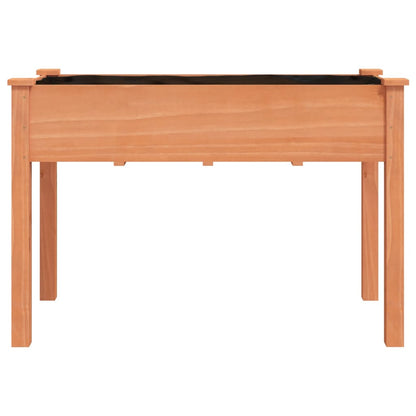 Planter with Liner Brown 118x59x76 cm Solid Wood Fir