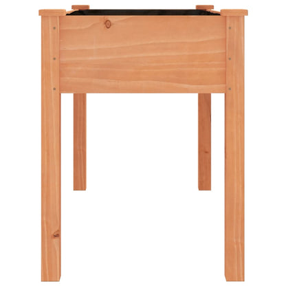 Planter with Liner Brown 118x59x76 cm Solid Wood Fir