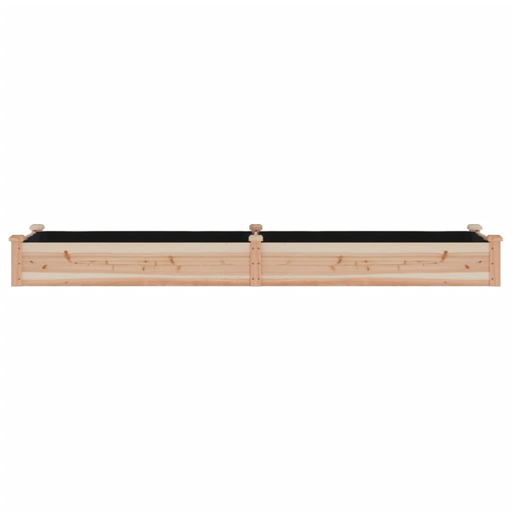 Garden Raised Bed with Liner 240x60x25 cm Solid Wood Fir