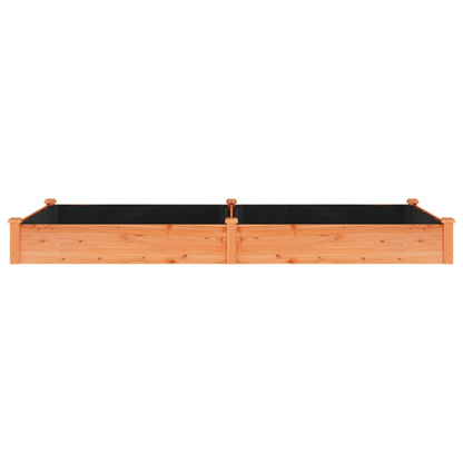 Garden Raised Bed with Liner Brown 240x120x25 cm Solid Wood Fir
