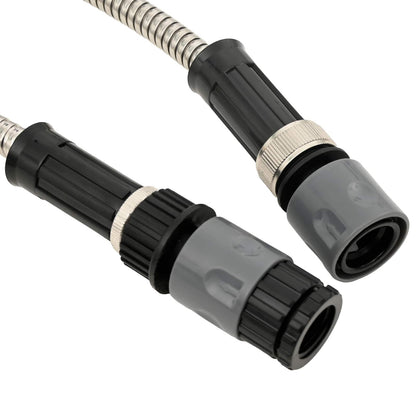 Garden Hose with Spray Nozzle Silver 0,6" 30 m Stainless Steel