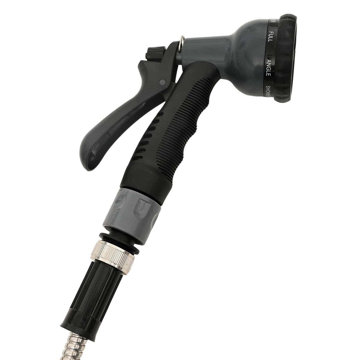 Garden Hose with Spray Nozzle Silver 0,6" 30 m Stainless Steel