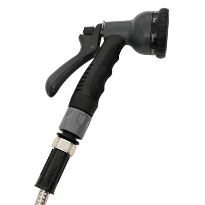 Garden Hose with Spray Nozzle Silver 0,6" 30 m Stainless Steel