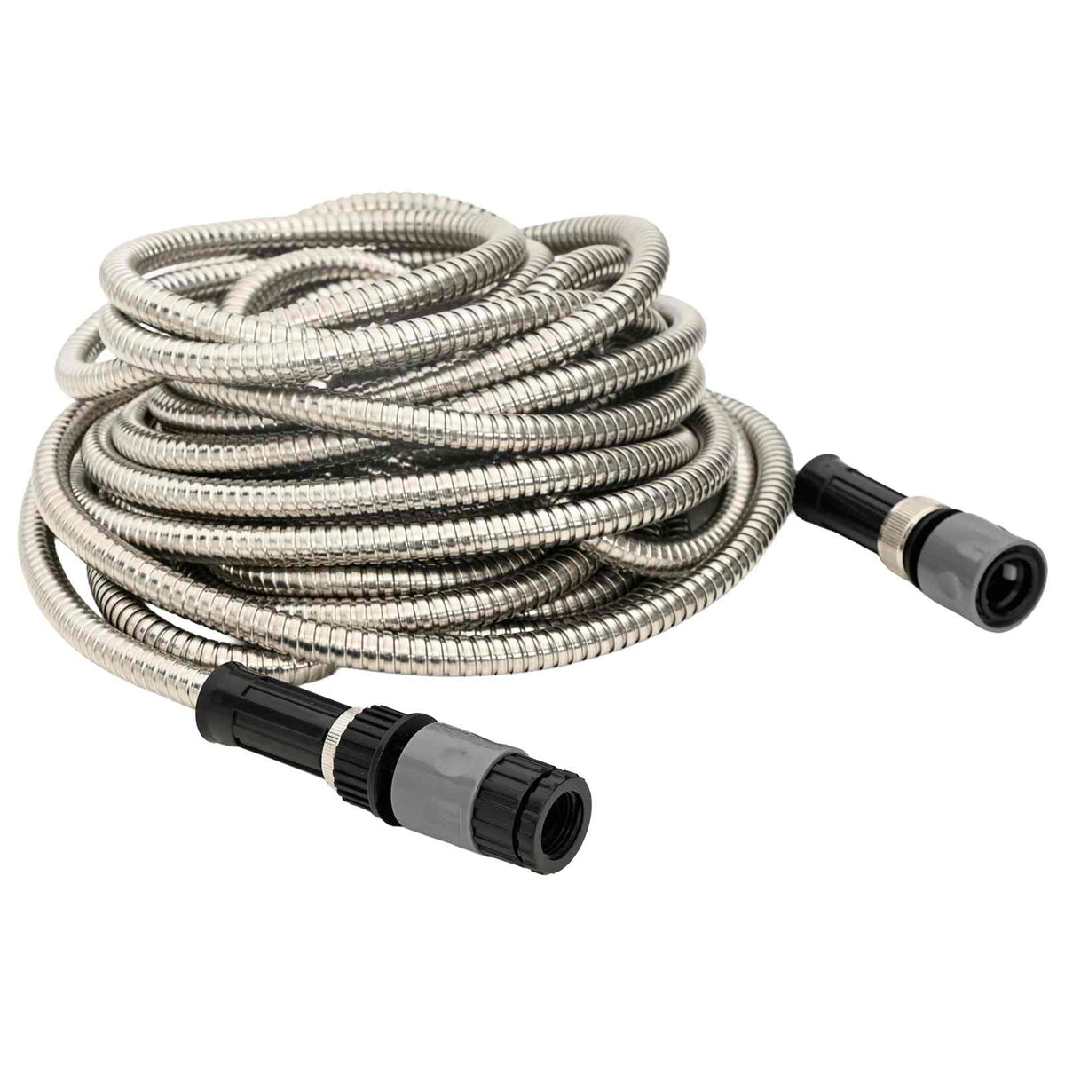Garden Hose with Spray Nozzle Silver 0,6" 30 m Stainless Steel