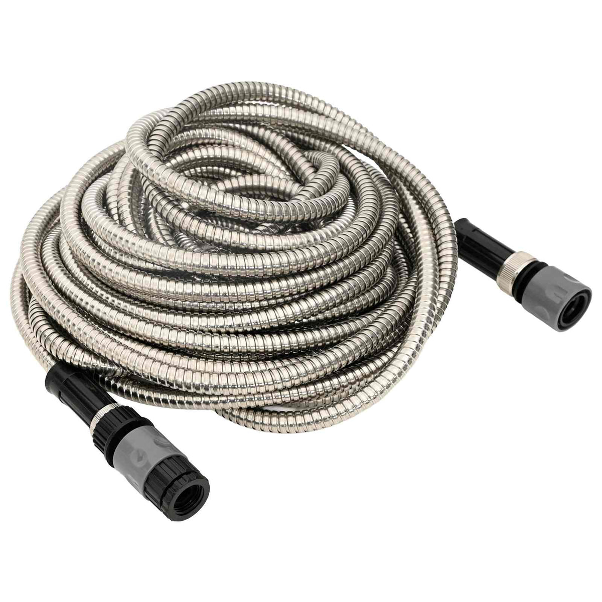Garden Hose with Spray Nozzle Silver 0,6" 30 m Stainless Steel