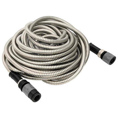 Garden Hose with Spray Nozzle Silver 0,6" 30 m Stainless Steel
