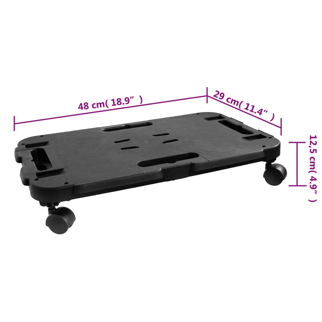 Transport Trolley Black Polypropylene 200 kg
