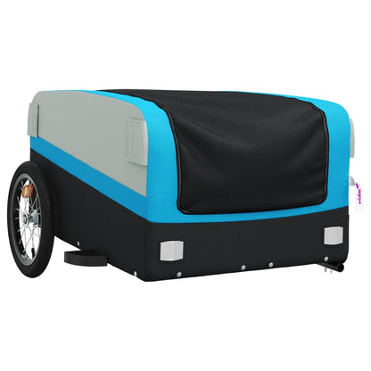 Bike Trailer Black and Blue 45 kg Iron