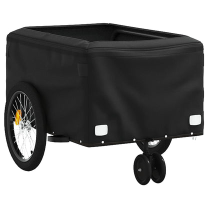 Bike Trailer Black and Orange 30 kg Iron