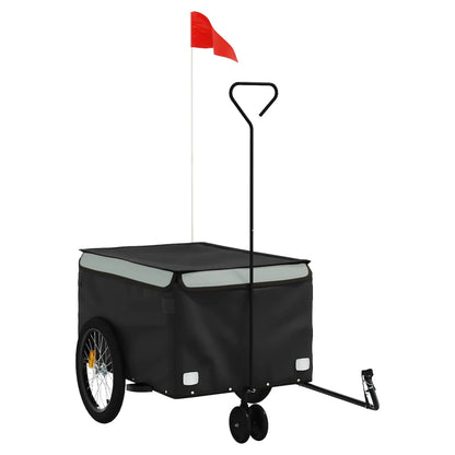 Bike Trailer Black and Grey 30 kg Iron