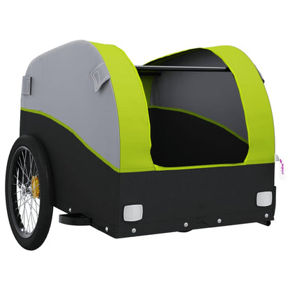 Bike Trailer Black and Green 30 kg Iron