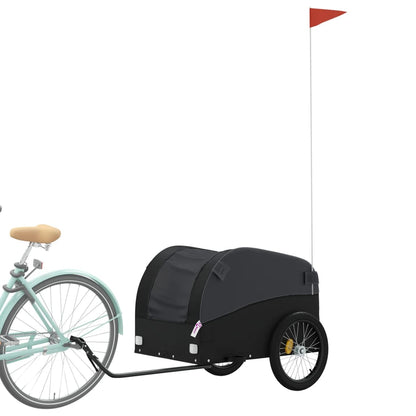 Bike Trailer Black 45 kg Iron