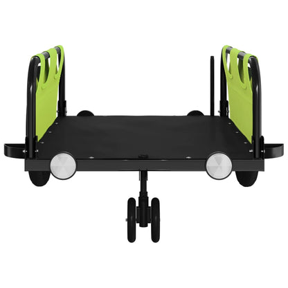 Bike Trailer Green Oxford Fabric and Iron