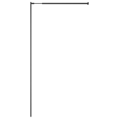 Walk-in Shower Wall with Shelf Black 80x195 cm