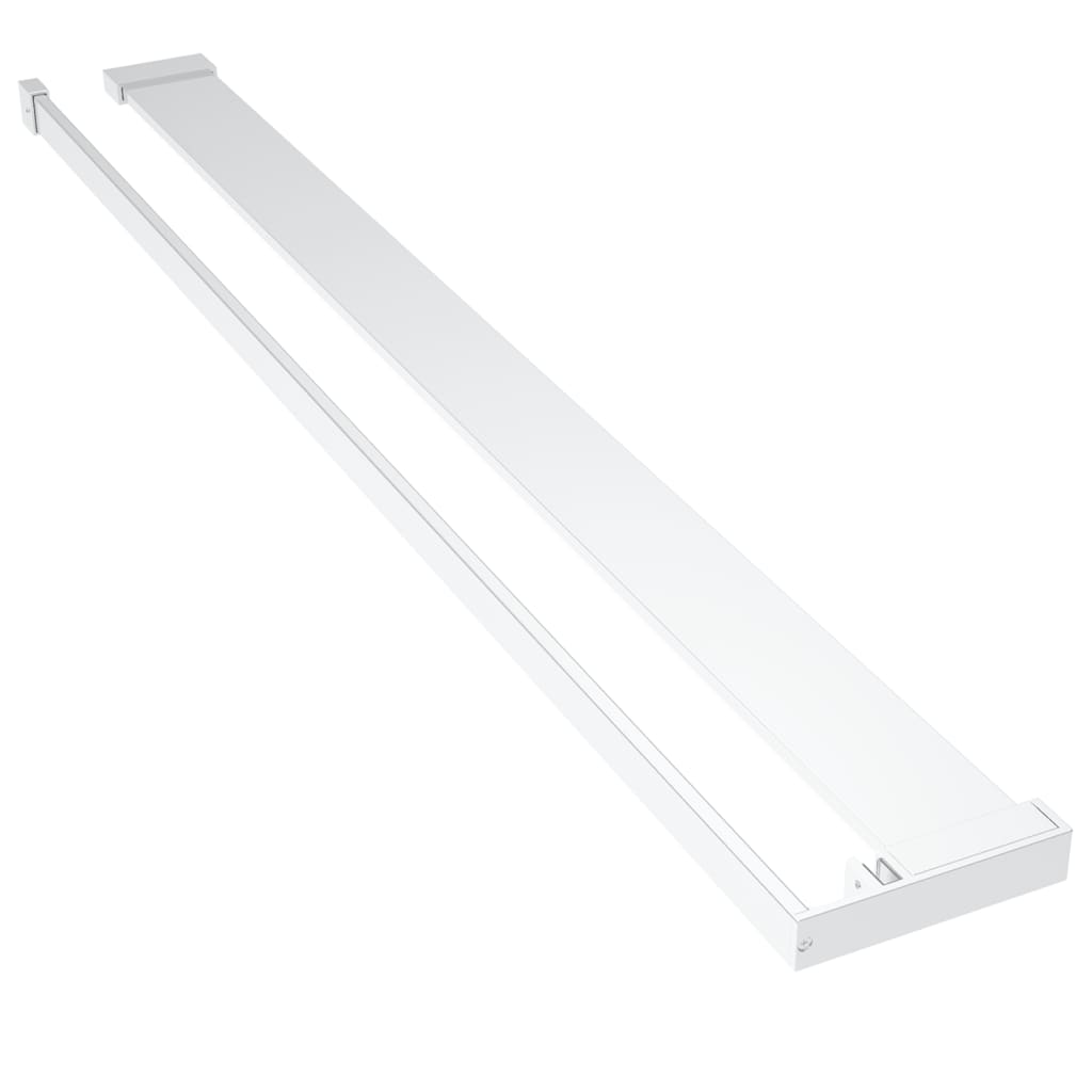 Walk-in Shower Wall with Shelf Chrome 100x195 cm