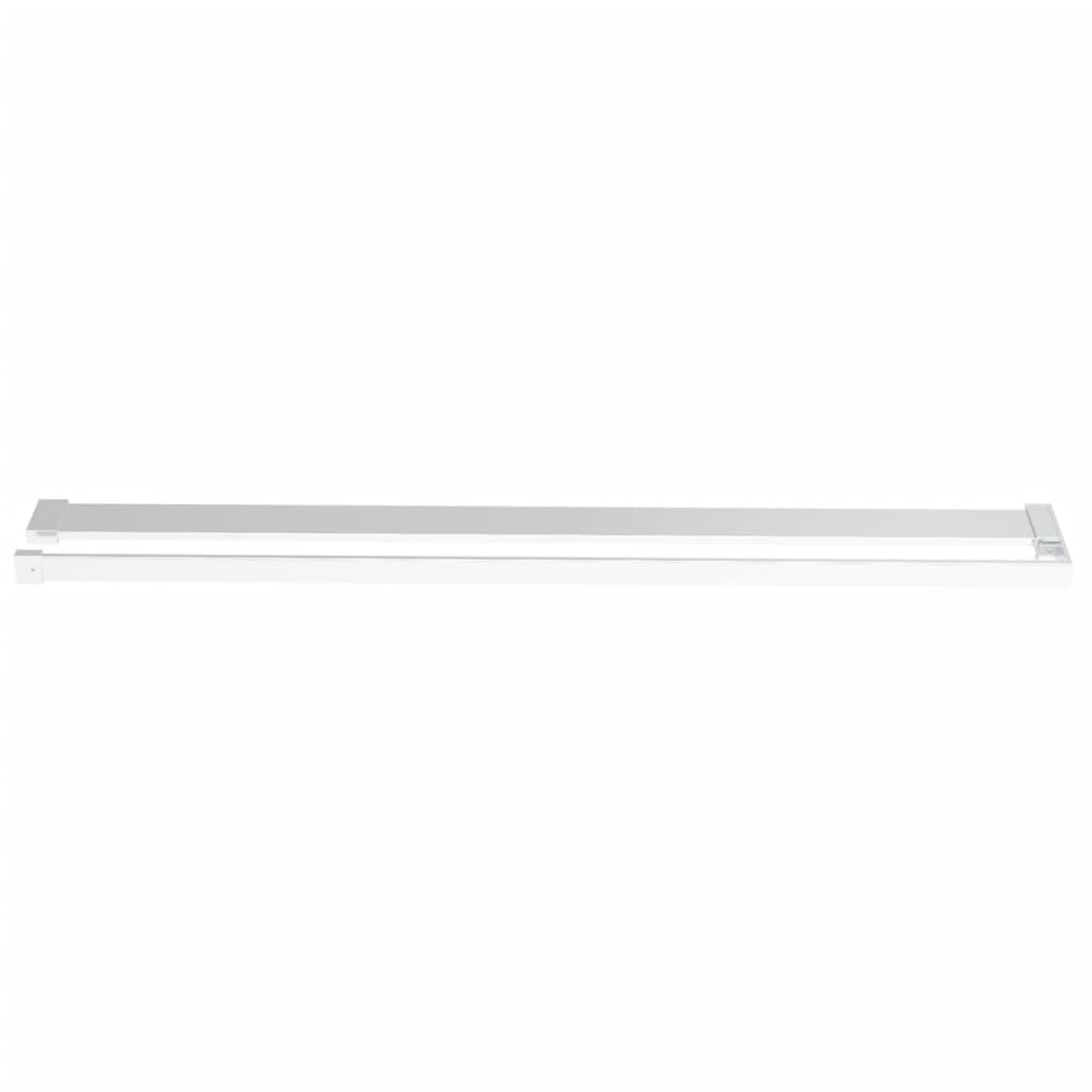 Walk-in Shower Wall with Shelf Chrome 100x195 cm